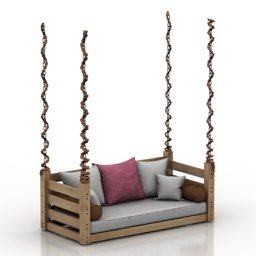 bed quick ship swing bed package 3D Model Preview #eacbade6