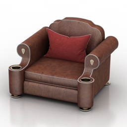 armchair visionnaire diplomate 3D Model Preview #cf1358f1