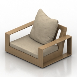 armchair garden 3D Model Preview #09277f7b