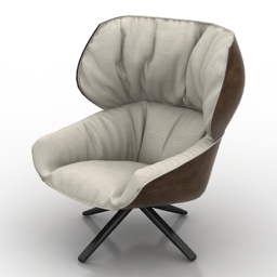 armchair b&b italia tabano 3D Model Preview #175a2e3e