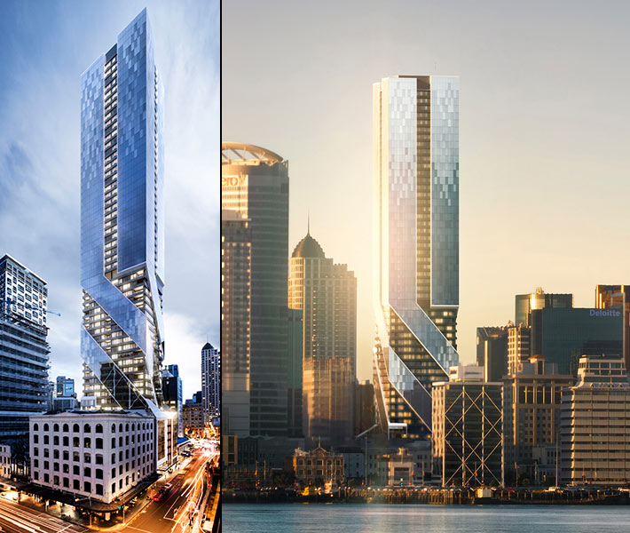 Pacifica tower by Plus Architecture, Auckland, New Zealand