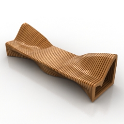 bench wave 3D Model Preview #ab3630ba