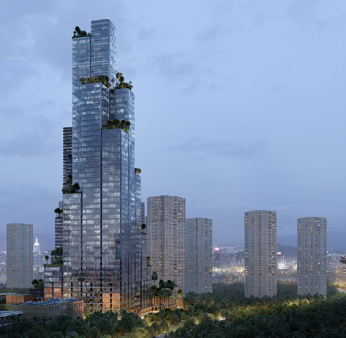 Konka mixed-use complex by Mecanoo, Shenzhen, China