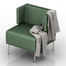armchair green 3D Model Preview #3b8fb9dd