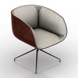 armchair modern 3D Model Preview #42555a50