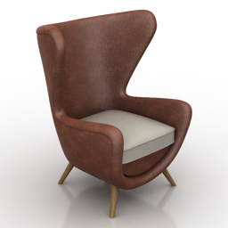 armchair pair of jean royere documented big elephanteau model 3D Model Preview #e7bb4fbc