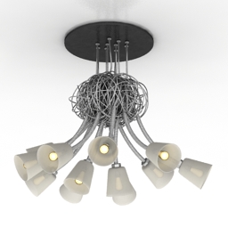 luster random cable lamp 3D Model Preview #ff201b37
