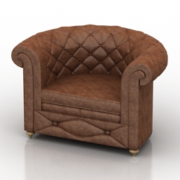 armchair classic 3D Model Preview #8df73278