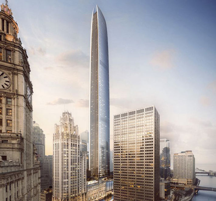 Tribune Tower by Adrian Smith + Gordon Gill, Chicago, USA