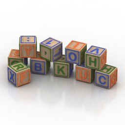 cubes letters 3D Model Preview #fd0c3580