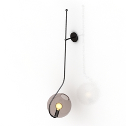 sconce roll and hill fiddlehead wallmount lamp 3D Model Preview #6b494df8