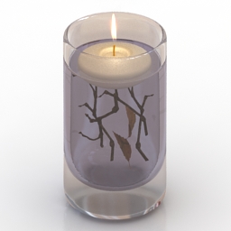 candle 2 3D Model Preview #e0b151b0