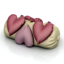 pillow heart 3D Model Preview #446fd746