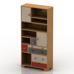 locker kare babalou bookcase 3D Model Preview #6c531359