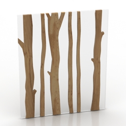 panel wood decor 3D Model Preview #d94ab9b6