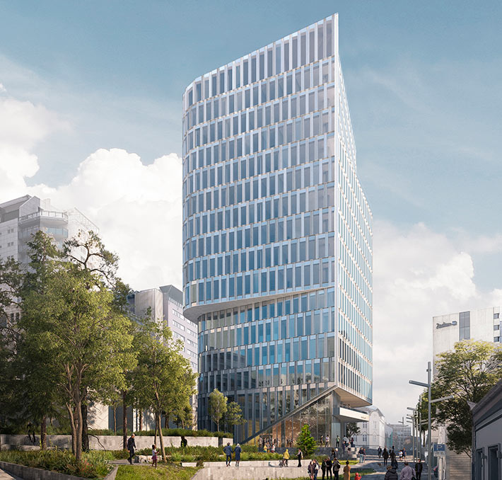 K8 tower by Schmidt Hammer Lassen, Stavanger, Norway