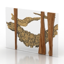 panel woodlives art wall decor 3D Model Preview #90230f00