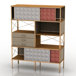 locker eames storage case 3D Model Preview #10db6884