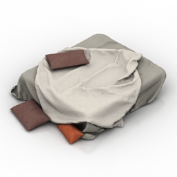 bedclothes pillow 3D Model Preview #82e87aff