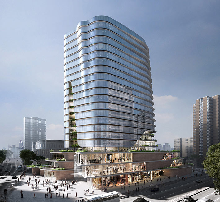 Gemdale Changshou Road by Aedas, Shanghai, China