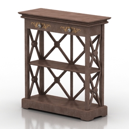 locker wooden mini rack ripiano 3D Model Preview #0ce31f58