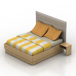 bed boconcept lugano bed 3D Model Preview #95eb24ef
