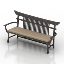 bench samurai 3D Model Preview #13493119