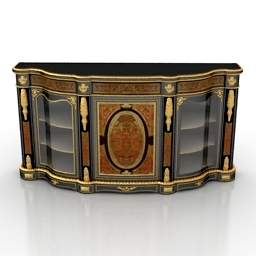 locker boulle bureau 3D Model Preview #7b3833de