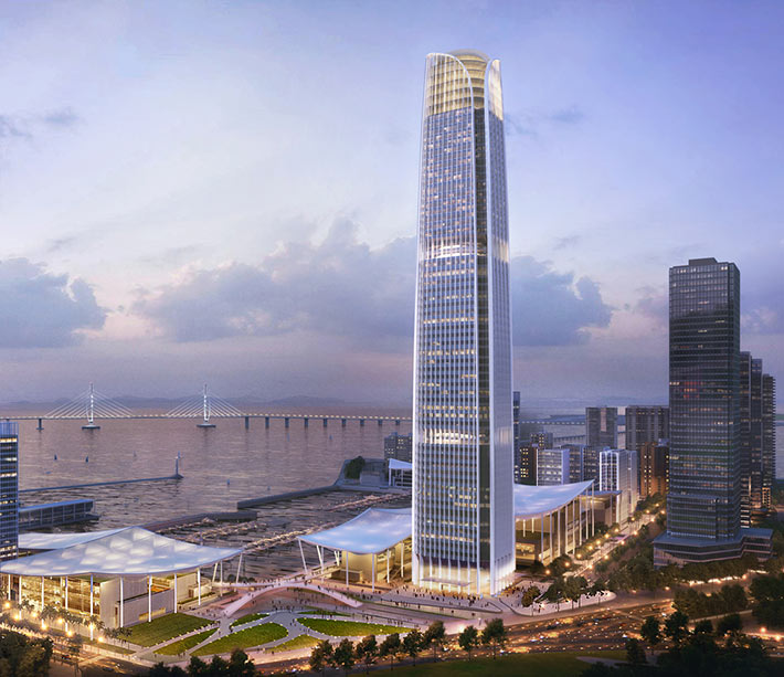 Jiuzhou Bay neighborhood by SOM, Zhuhai, China