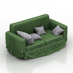 sofa industrial style 3D Model Preview #ff0b3641
