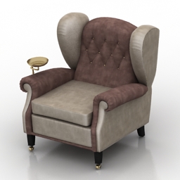 armchair poltrona frau 1919 3D Model Preview #f52c3a73