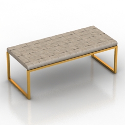 sofa minotti monge bench 3D Model Preview #e8240b2a