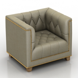 armchair eichholtz chair davidoff 3D Model Preview #c31bc368