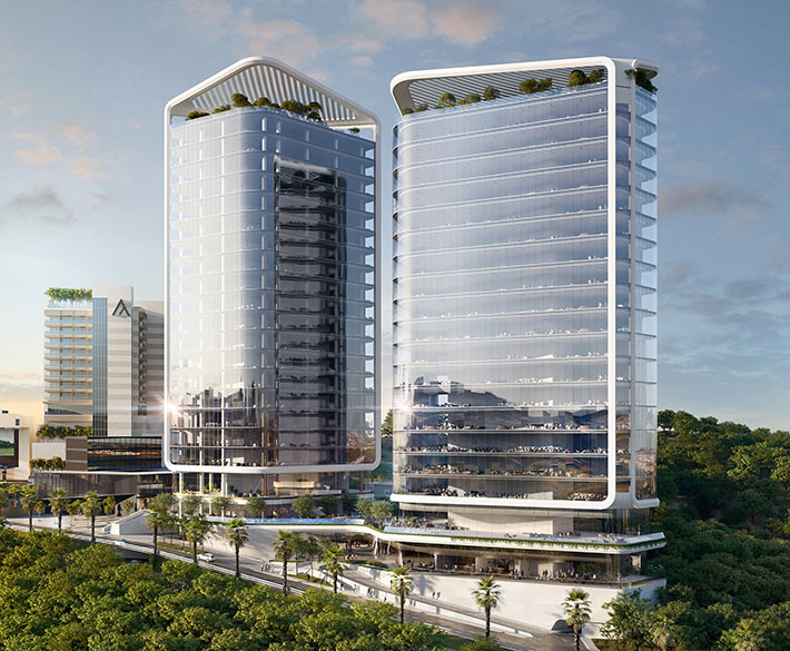 Torre Designo towers by Pininfarina, Mexico City, Mexico