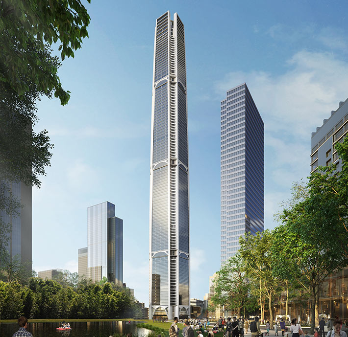 Greenland Jinmao Int'l Finance Center by SOM, Nanjing, China