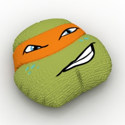 pillow tmnt mikey plush 3D Model Preview #e5b41fc7