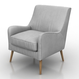 armchair west elm book nook 3D Model Preview #787cbe14