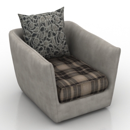 armchair roche bobois cocoon 3D Model Preview #82d9c200