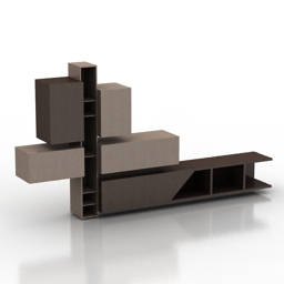 rack fast kube & free santarossa tv stand 3D Model Preview #5fc2ca59
