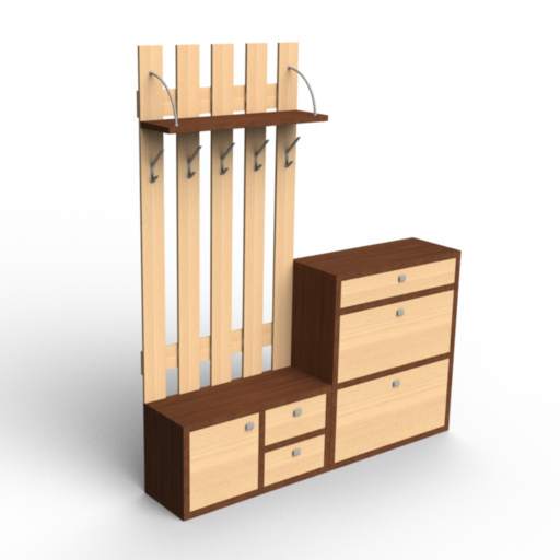 Hall-stand 3D model large preview