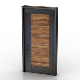 door jpl doors metal and wood 3D Model Preview #a8886e77