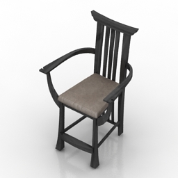 armchair samurai 3D Model Preview #3523fcb1