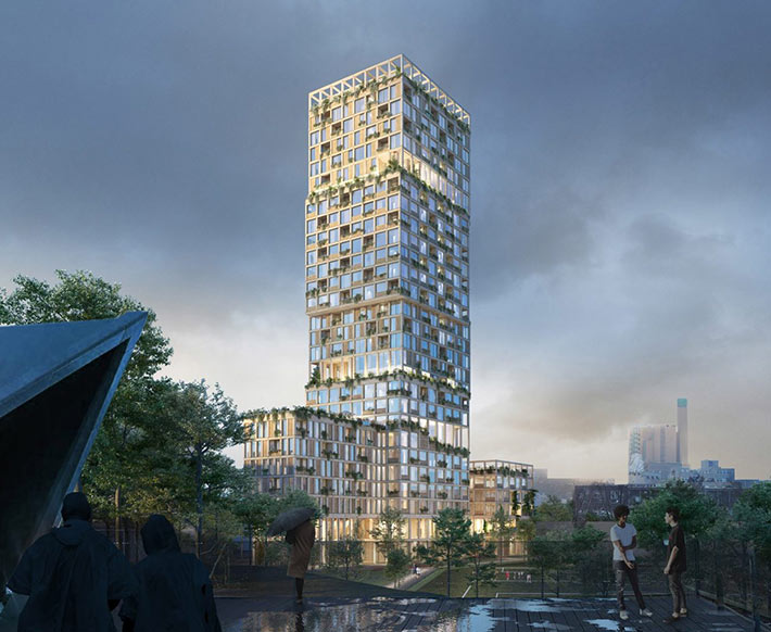 WoHo vertical city quarter, Kreuzberg, Berlin, Germany
