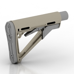 butt-stock magpul ctr cage 1lx50 weapon 3D Model Preview #32929156