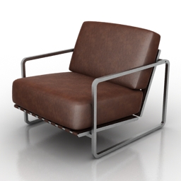 armchair alfredo haberli zurigo 3D Model Preview #597bfb38