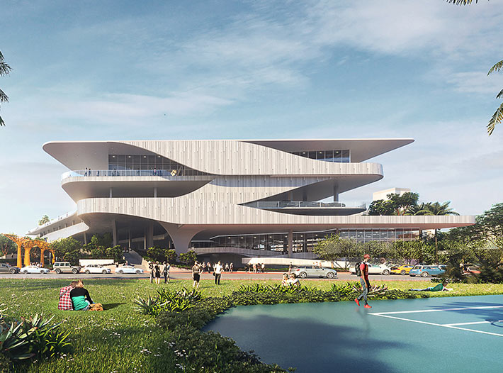 Aquatic center and park by Brooks + Scarpa, Miami, USA