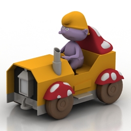 car toy the smurf 3D Model Preview #ad3d8af5