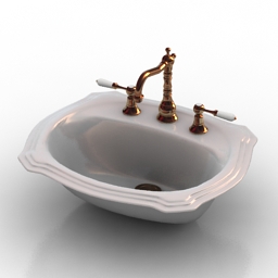 sink jacob delafon portrait e1230 cezares first-bls2-01-bi-faucet 3D Model Preview #35f6476d