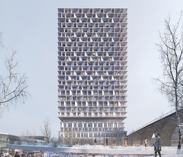 Tilia Tower by 3XN, Lausanne, Switzerland