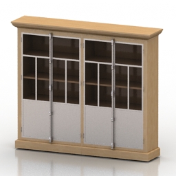 bookcase restomebel vintage bookcase reclaimed contemporary collection 3D Model Preview #8a301fec
